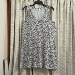 Z Supply Sleeveless Breezy Animal Print Tank Dress